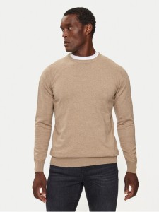 INDICODE Sweter Wildman 35-697 Beżowy Regular Fit