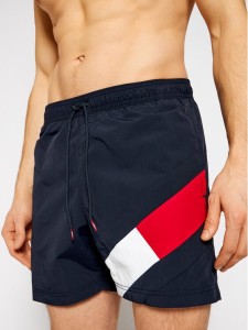 Tommy Hilfiger Szorty kąpielowe UM0UM02048 Granatowy Slim Fit