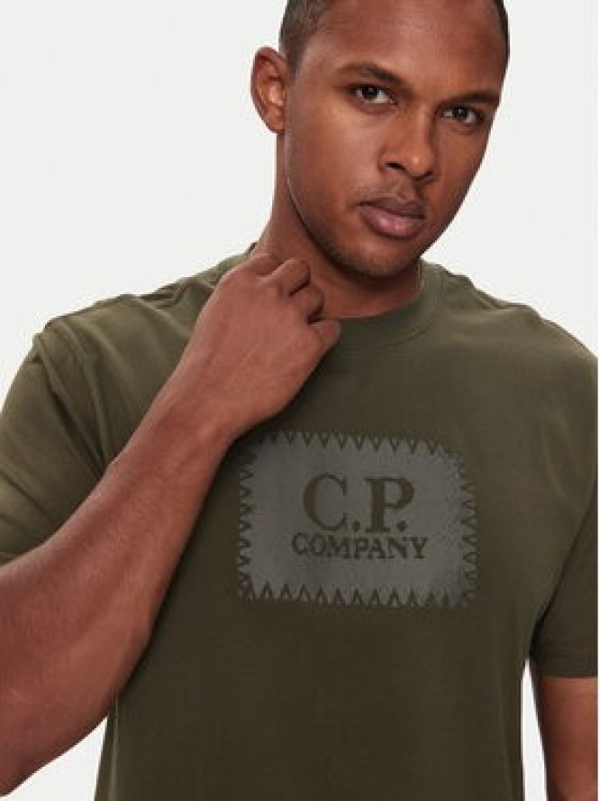 C.P. Company T-Shirt 17CMTS029A005100W Zielony Regular Fit