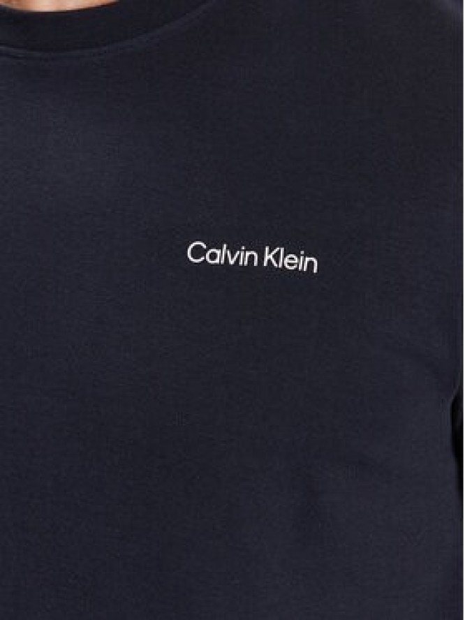 Calvin Klein T-Shirt Micro Logo K10K109894 Granatowy Regular Fit