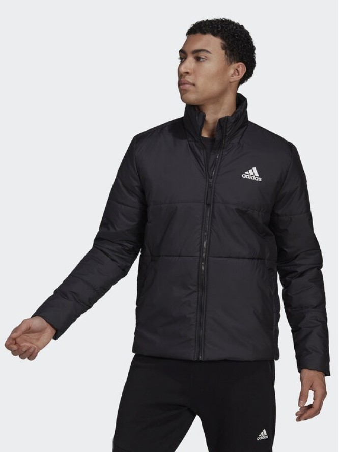 adidas Kurtka puchowa Bsc 3-Stripes HG8758 Czarny Regular Fit