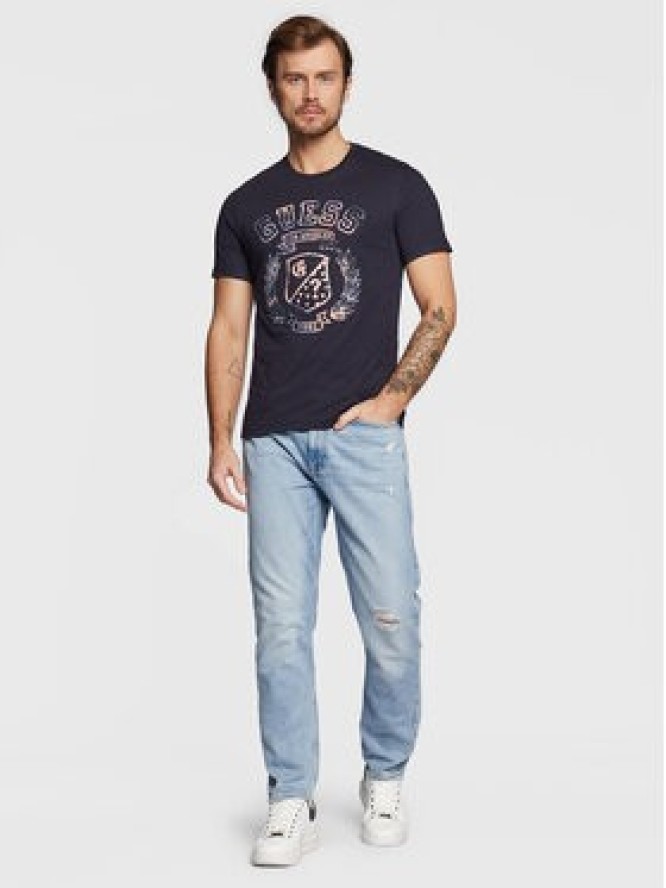 Guess T-Shirt M3RI03 I3Z14 Granatowy Slim Fit