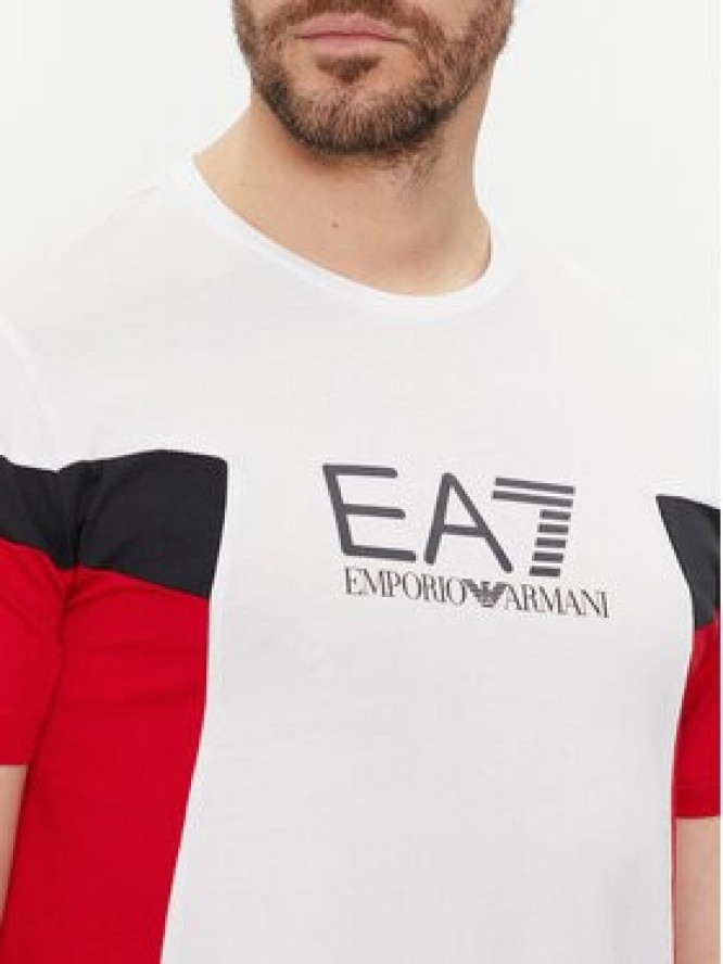 EA7 Emporio Armani T-Shirt 3DPT10 PJ02Z 1100 Biały Regular Fit