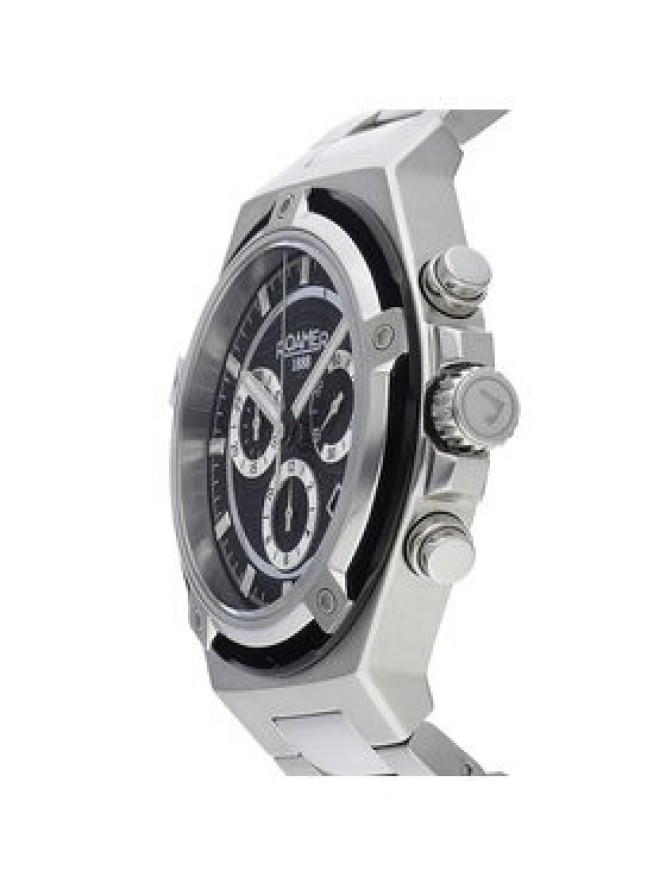 Roamer Zegarek Tempomaster Chrono 221837 41 55 20 Srebrny