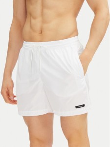 Calvin Klein Swimwear Szorty kąpielowe KM0KM01111 Biały Regular Fit