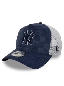 New Era Czapka z daszkiem New York Yankees Tonal Check 60595260 Granatowy