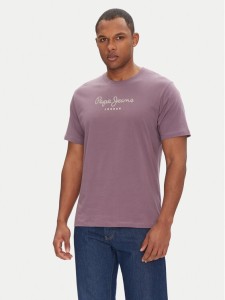 Pepe Jeans T-Shirt Eggo N PM508208 Fioletowy Regular Fit
