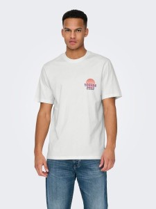 ONLY & SONS Koszulka w kolorze białym rozmiar: L