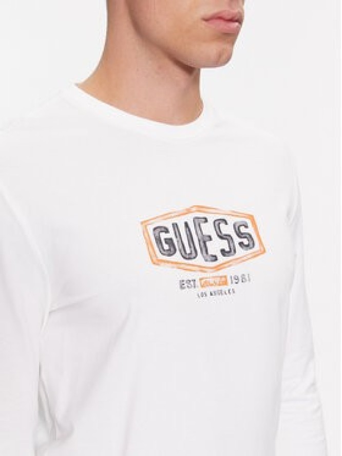 Guess Longsleeve M4RI34 J1314 Biały Slim Fit