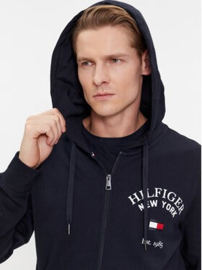 Tommy Hilfiger Bluza Arched Varsity MW0MW33644 Granatowy Regular Fit