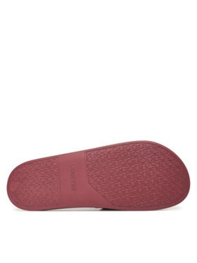 Calvin Klein Klapki Pool Slide Rubber HM0HM00455 Bordowy