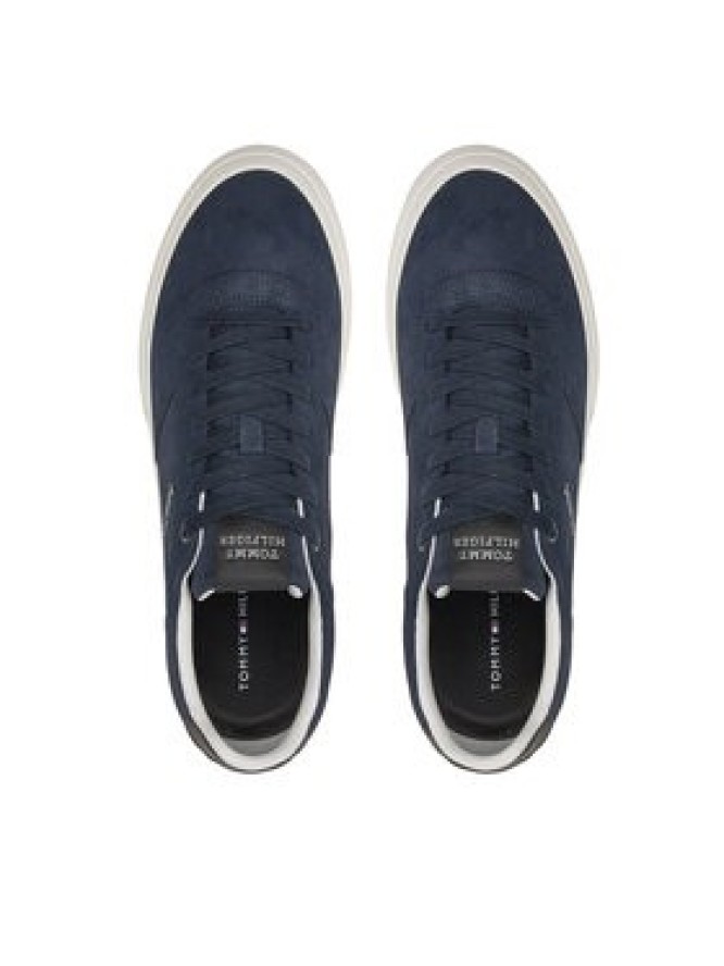 Tommy Hilfiger Sneakersy Th Hi Vulc Low Street Suede FM0FM05112 Granatowy