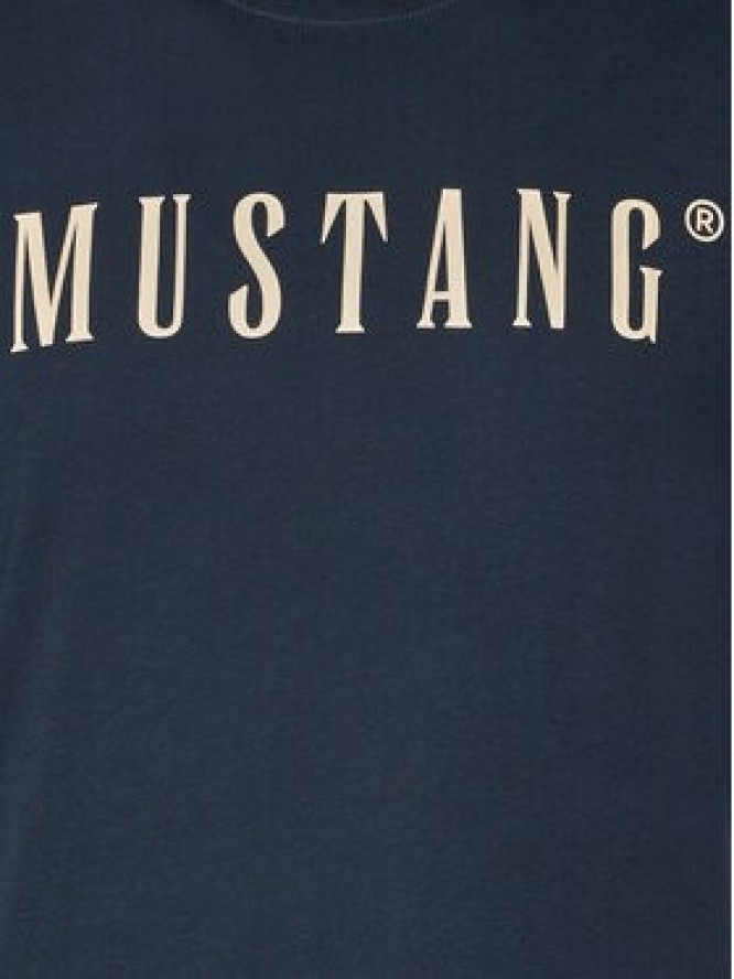 Mustang T-Shirt Austin 1014695 Granatowy Regular Fit