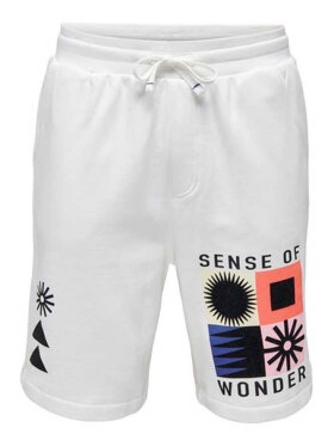 Only & Sons Szorty sportowe 22025416 Biały Relaxed Fit