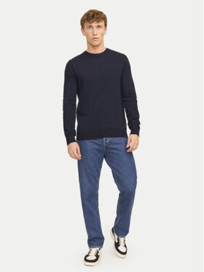 Jack&Jones Sweter Globe 12258139 Granatowy Regular Fit