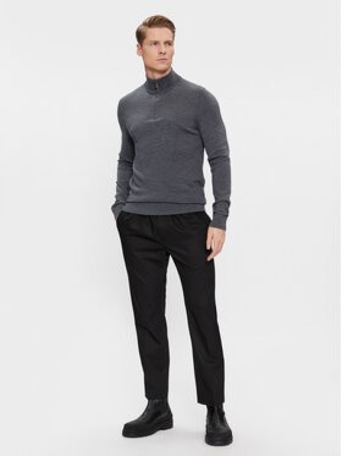 Calvin Klein Sweter K10K110421 Szary Regular Fit