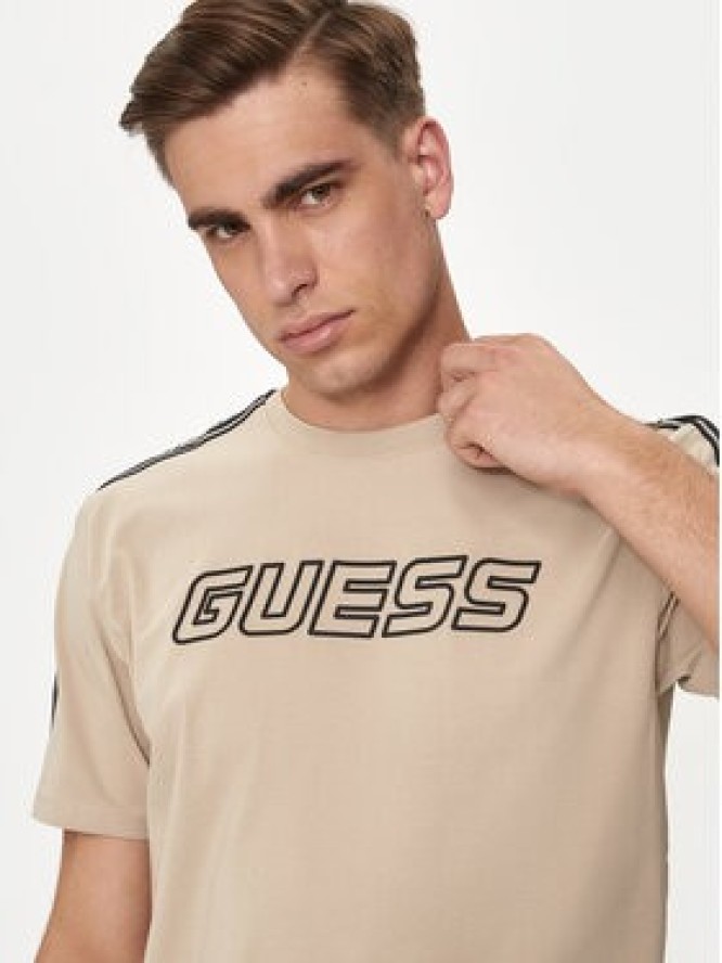 Guess T-Shirt Arlo Z4GI18 J1314 Beżowy Regular Fit