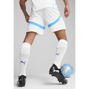 Męskie szorty Olympique Marsylia 24/25 PUMA White Bleu Azur Blue