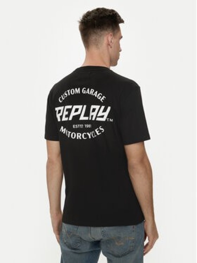 Replay T-Shirt M6874 .000.2660 Czarny Regular Fit