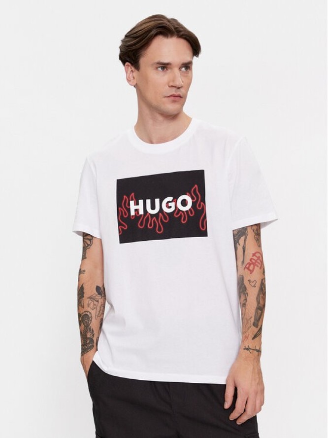 Hugo T-Shirt Dulive 50506989 Biały Regular Fit