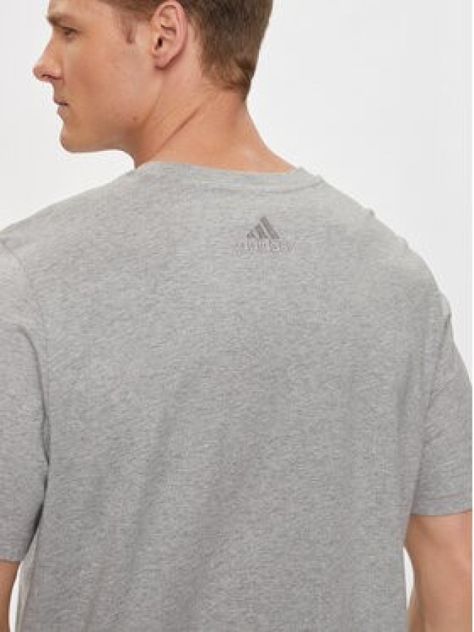 adidas T-Shirt Essentials Single Jersey Big Logo T-Shirt IC9350 Szary Regular Fit