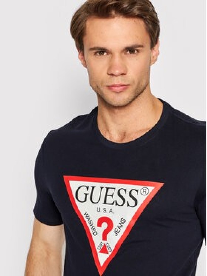 Guess T-Shirt M2YI71 I3Z11 Granatowy Slim Fit