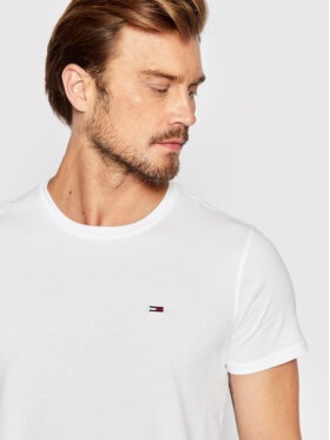 Tommy Jeans Komplet 2 t-shirtów DM0DM15381 Biały Slim Fit