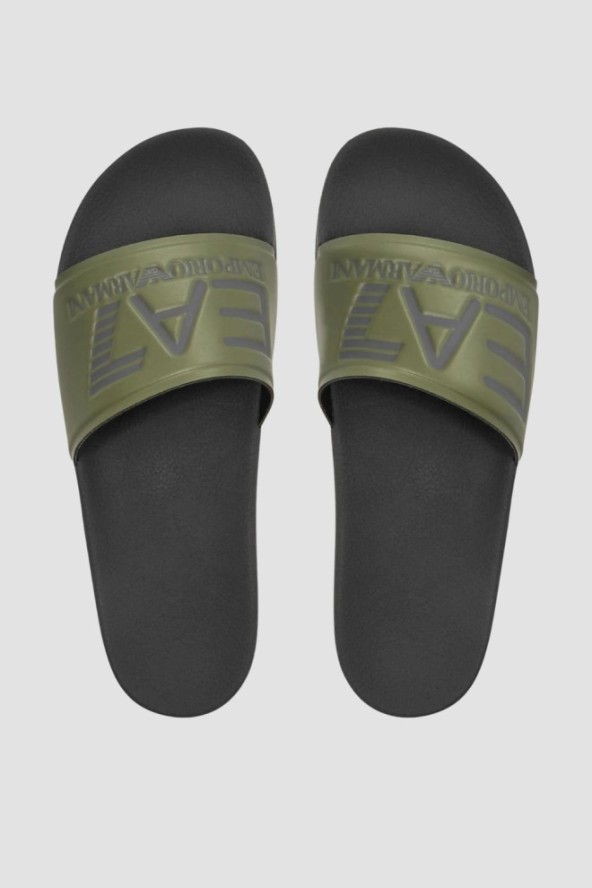 EA7 Zielone klapki Flip flops