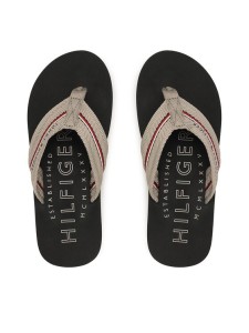 Tommy Hilfiger Japonki Corporate Hilfiger Beach Sandal FM0FM04471 Szary