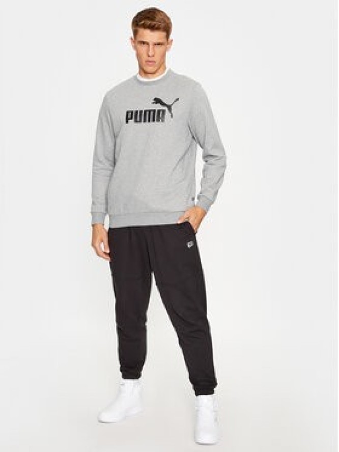 Puma Bluza Ess Big Logo 586678 Szary Regular Fit