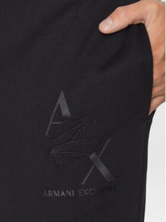Armani Exchange Spodnie dresowe 6RZPAL ZJ9KZ 1200 Czarny Regular Fit