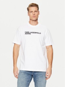 Karl Lagerfeld Jeans T-Shirt A1M17002 Biały Regular Fit