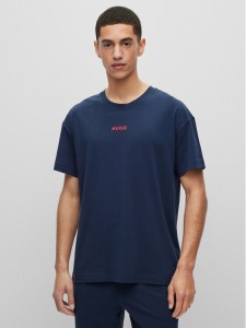 Hugo T-Shirt Linked 50493057 Granatowy Relaxed Fit