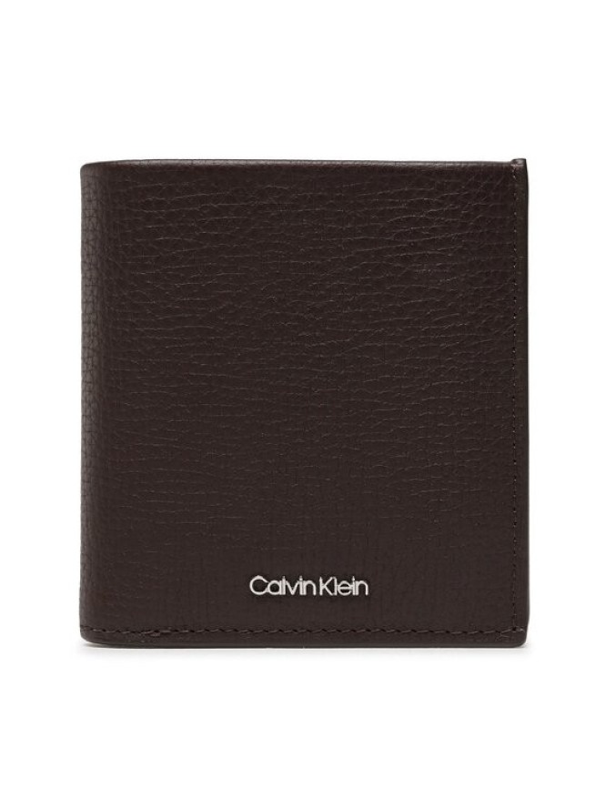 Calvin Klein Mały Portfel Męski Minimalism Trifold 6Cc W/Coin K50K509624 Brązowy