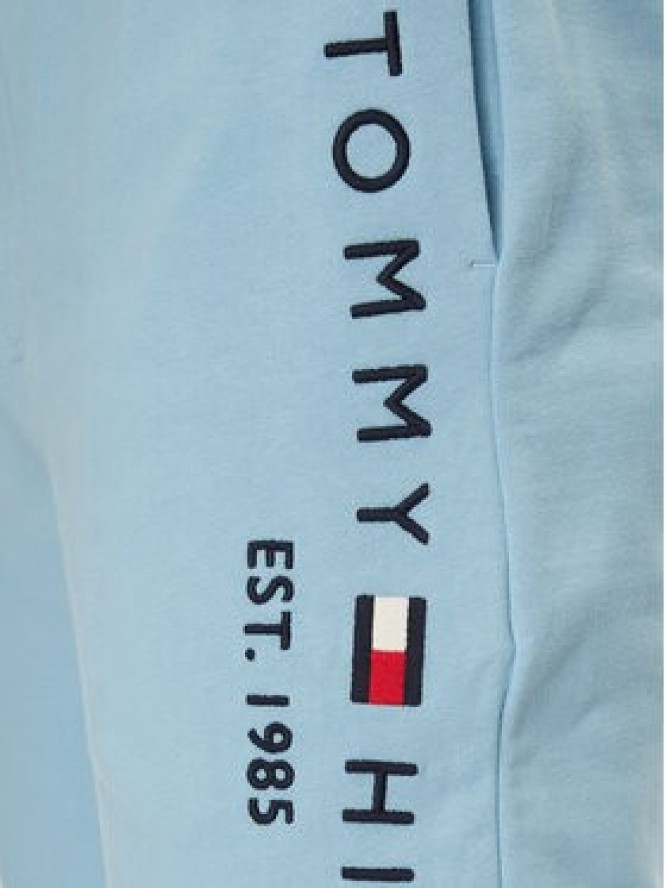 Tommy Hilfiger Spodnie dresowe Logo MW0MW08388 Błękitny Regular Fit