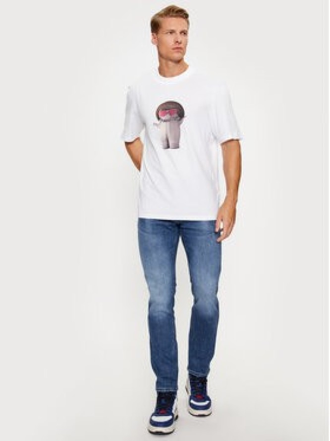 Hugo T-Shirt Dampignon 50495167 Biały Relaxed Fit