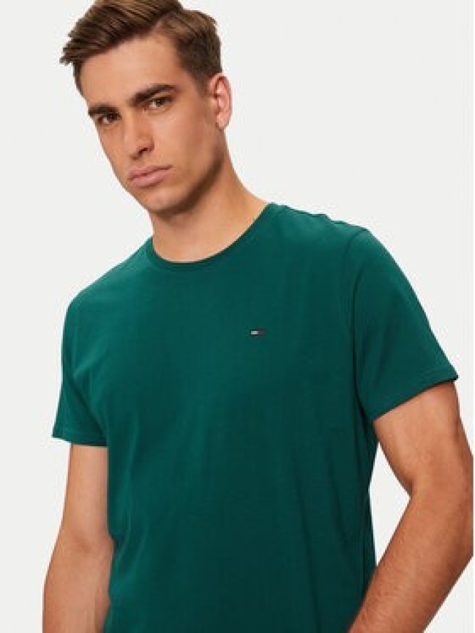 Tommy Jeans T-Shirt DM0DM04411 Zielony Slim Fit