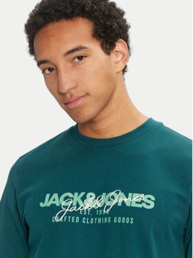 Jack&Jones T-Shirt Alvis 12256803 Zielony Standard Fit