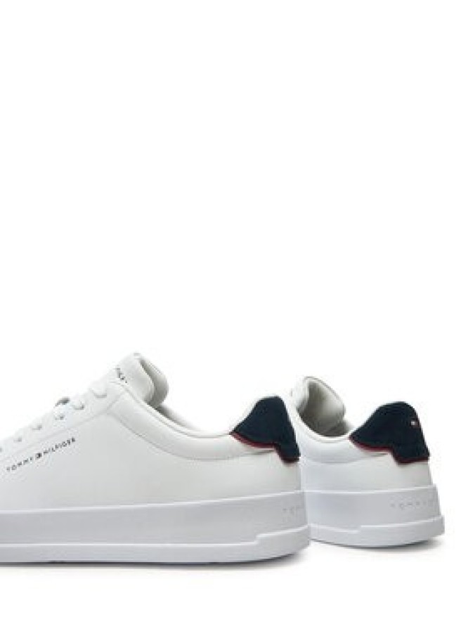 Tommy Hilfiger Sneakersy Th Court Lth Detail Ess FM0FM05367 Biały