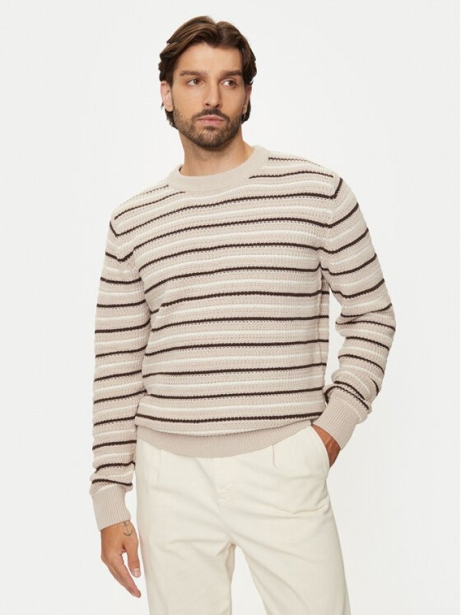 Jack&Jones Sweter Bronx 12264080 Beżowy Regular Fit