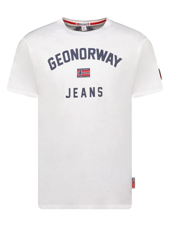 Geographical Norway Koszulka w kolorze białym rozmiar: M