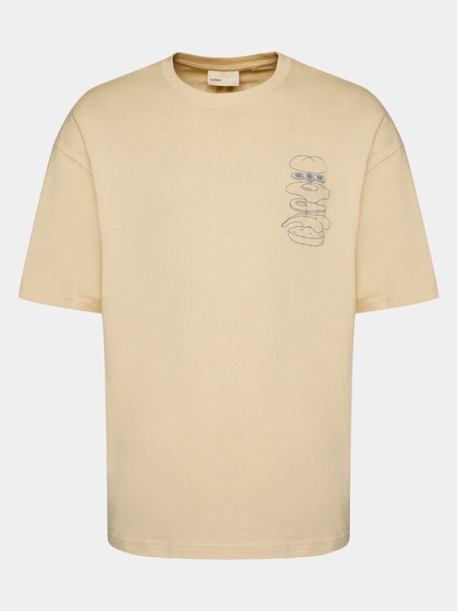 Outhorn T-Shirt OTHAW23TTSHM0857 Żółty Regular Fit