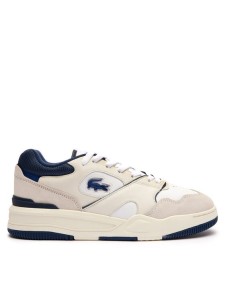 Lacoste Sneakersy Lineshot Leather Logo 747SMA0062 Beżowy