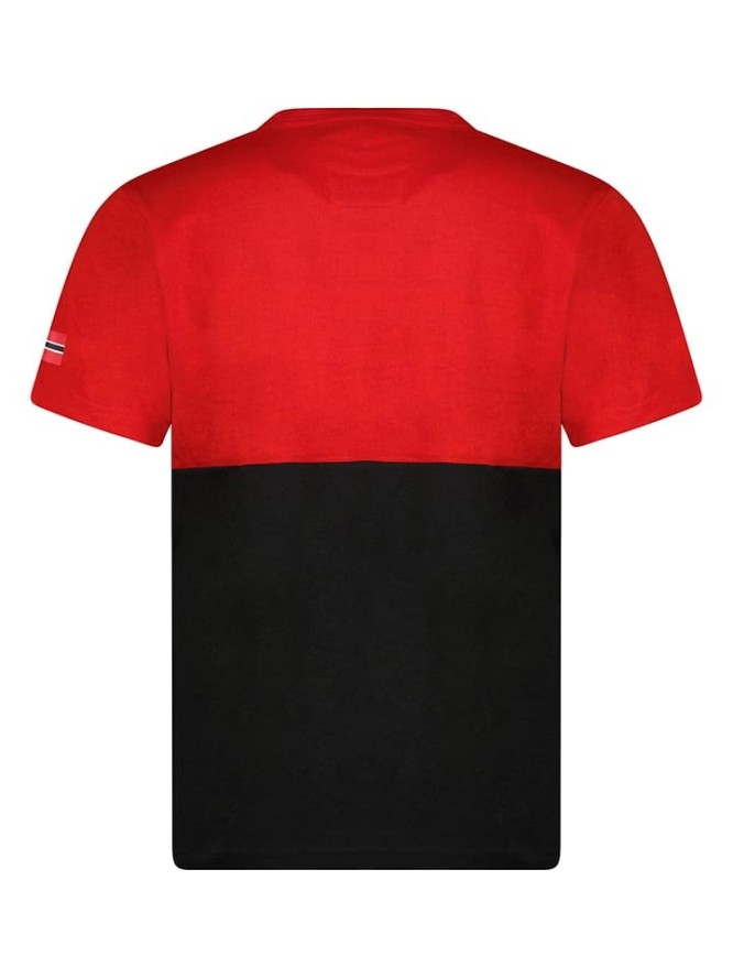 Geographical Norway Koszulka "Juillon" w kolorze czerwono-czarnym rozmiar: L