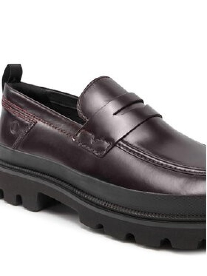 Clarks Półbuty Badell Easy 26179235 Bordowy