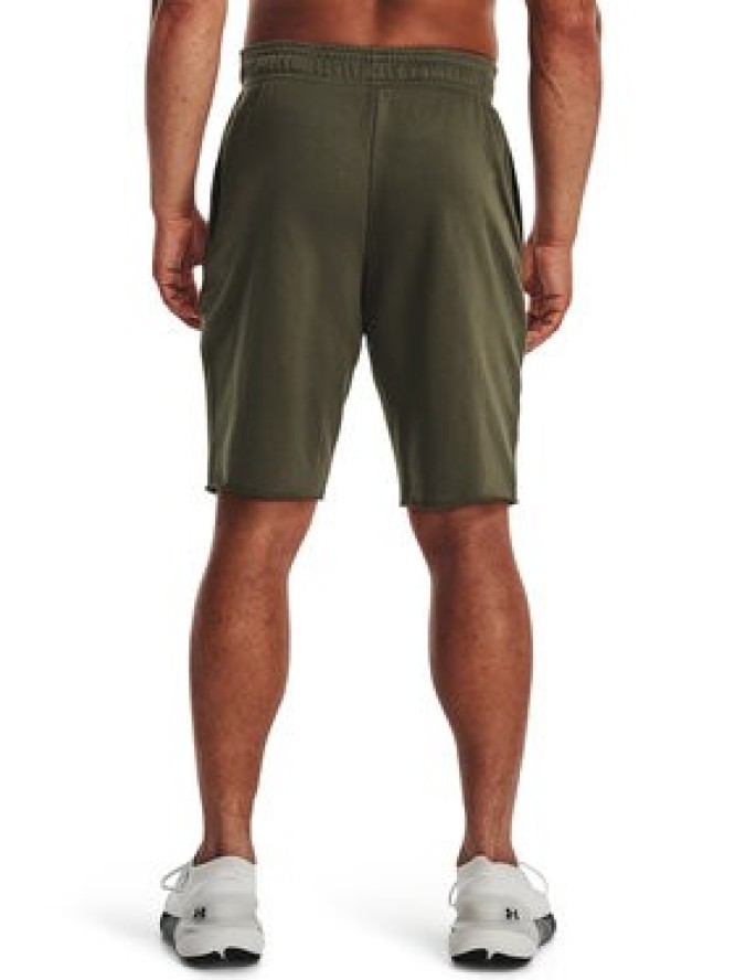 Under Armour Szorty sportowe UA RIVAL TERRY SHORT 1361631 Khaki Regular Fit