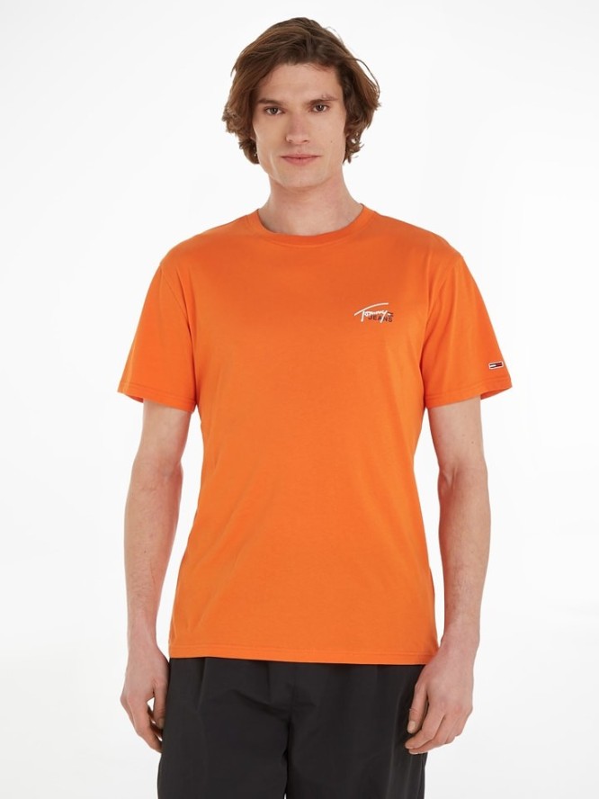 TOMMY JEANS Koszulka w kolorze pomarańczowym rozmiar: L