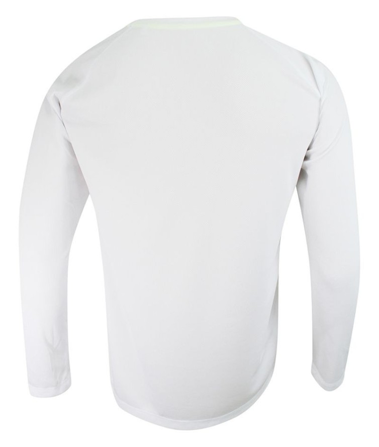 Longsleeve Sportowy, Koszulka, T-shirt z Długim Rękawem, Biały, ACTIVE-DRY Poliester