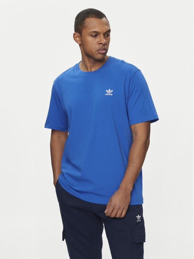 adidas T-Shirt Trefoil Essentials IR9687 Niebieski Regular Fit