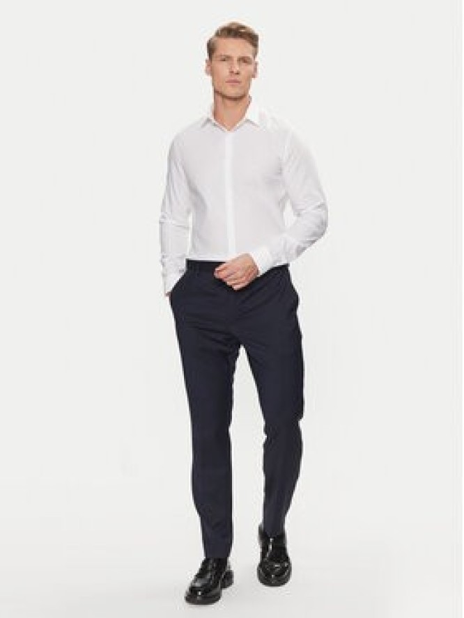 Calvin Klein Koszula Non Iron Tonal Strct Slim Shirt K10K113848 Biały Regular Fit